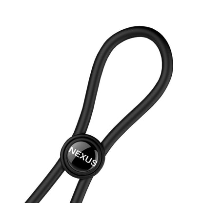 Nexus Black Adjustable Silicone Cockring