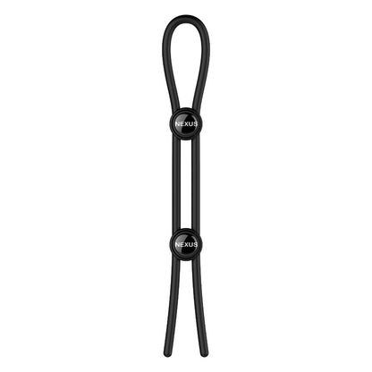 Nexus Black Adjustable Silicone Cock and Ball Ring