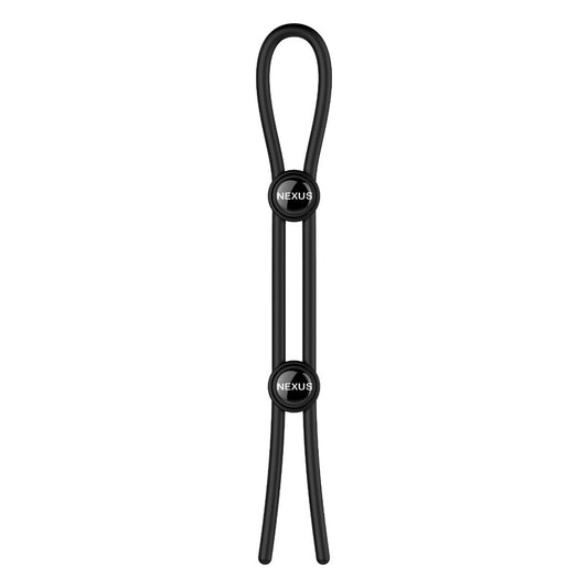 Nexus Black Adjustable Silicone Cock and Ball Ring