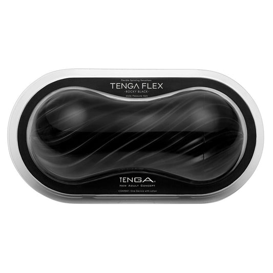 Tenga Flex Rocky Black Male Masturbator with Vacuum Effect