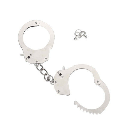 Me You Us Silver Heavy Metal Handcuffs Adjustable Durable