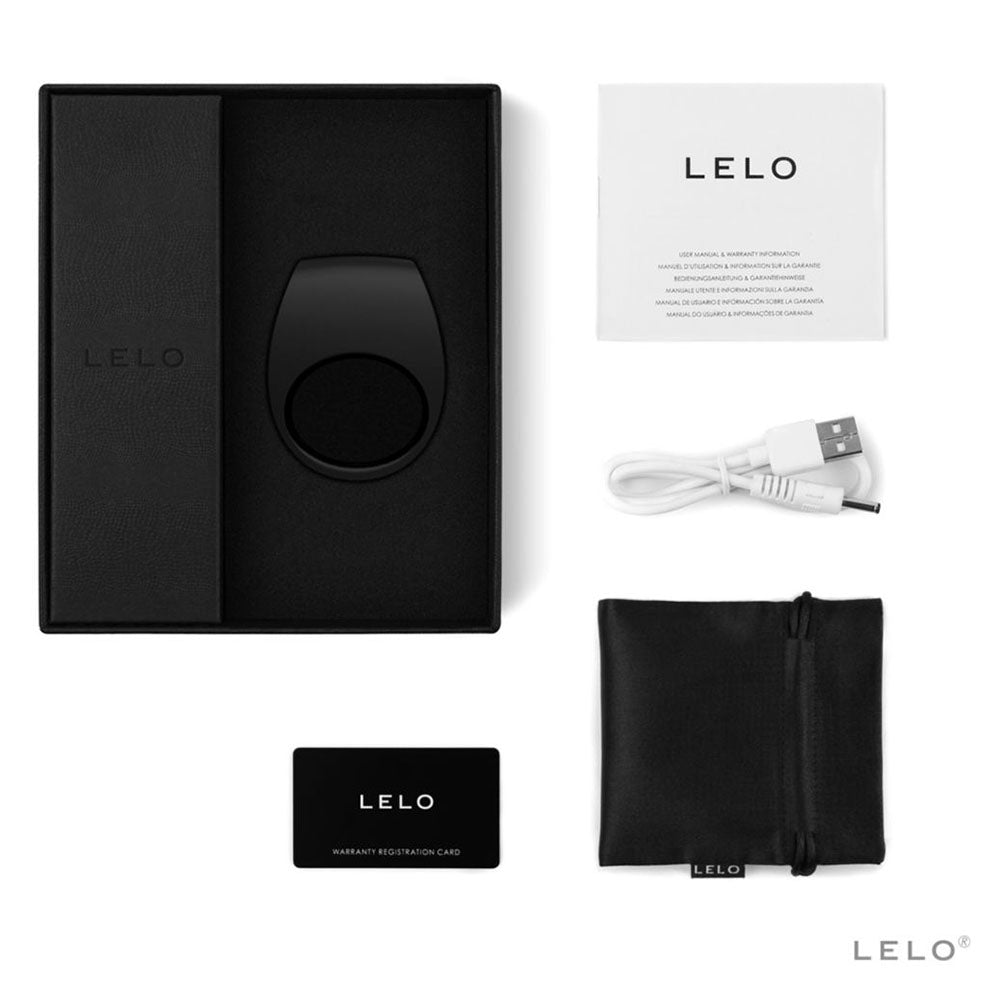 Lelo Black Couples Vibrating Ring with Rechargeable Power