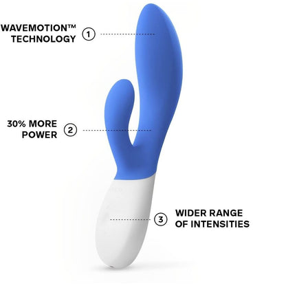 Lelo Blue Ina Wave 2 Rechargeable Triple-Action Massager