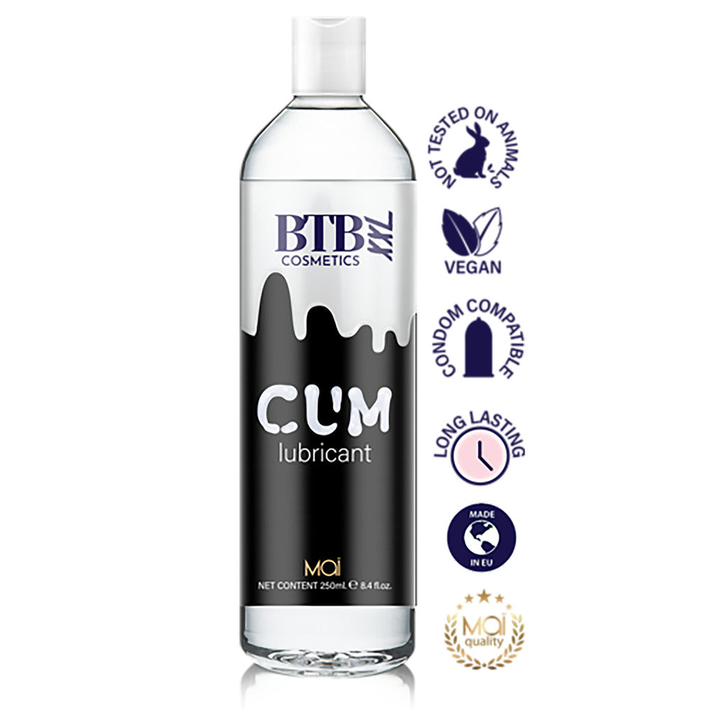BTB Water-Based Cum Lubricant 250ml Hypoallergenic Paraben-Free