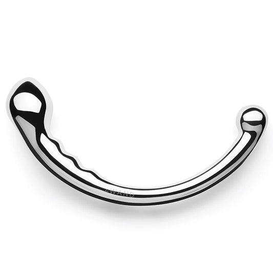 Le Wand Stainless Steel Curved Dildo with Textured Bulb