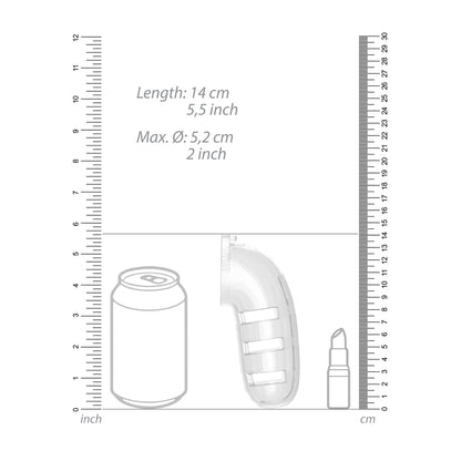 Man Cage Clear 5.5 Inch Male Chastity Cage with Anal Plug