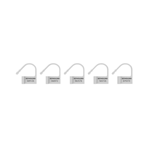 Shots Toys White Spare Locks for Man Cage Set of 5