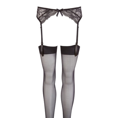 Luxe Lace Black Suspender Set with Adjustable Straps