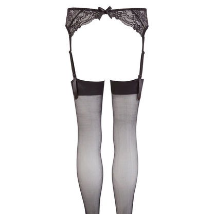 Luxe Lace Black Suspender Set with Adjustable Straps