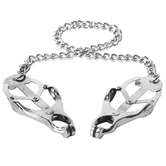 Sterling Monarch Silver Adjustable Nipple Vice with Chain
