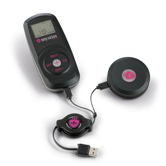 MyStim Black Cluster Buster EStim Unit with Remote Control