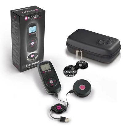 MyStim Black Cluster Buster EStim Unit with Remote Control