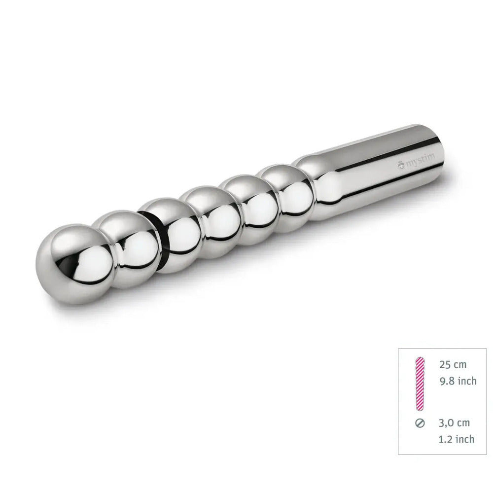 MyStim Silver Aluminum Dildo with 9.75-Inch Length