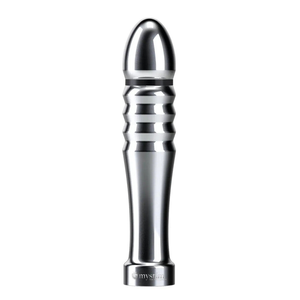 Mystim Silver Electro Stimulation Dildo with Temperature Play