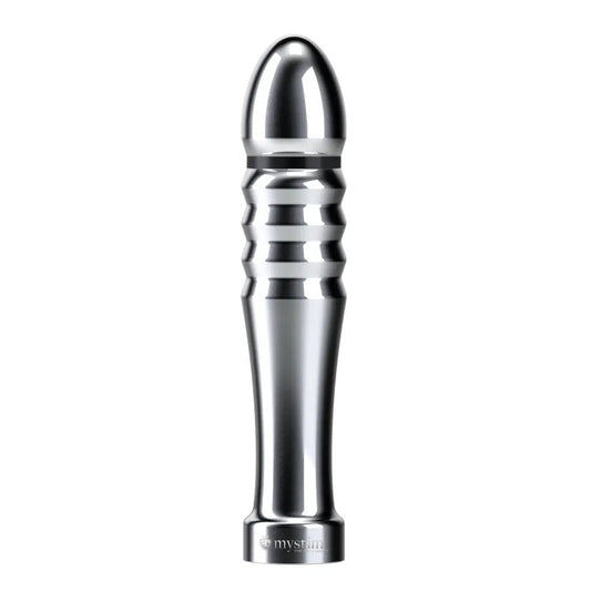 Mystim Silver Electro Stimulation Dildo with Temperature Play