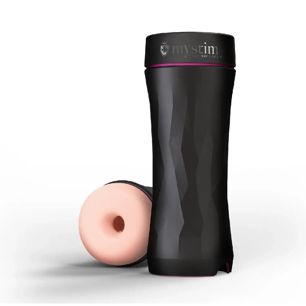 Mystim Black Opus E Donut Masturbator with Electro Stimulation