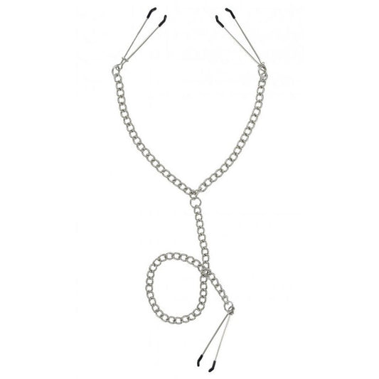 PleasureCraft Metal Nipple to Clit Tweezer Clamp Set