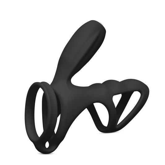 Premium Pleasure Black Cockring and Clit Vibrator