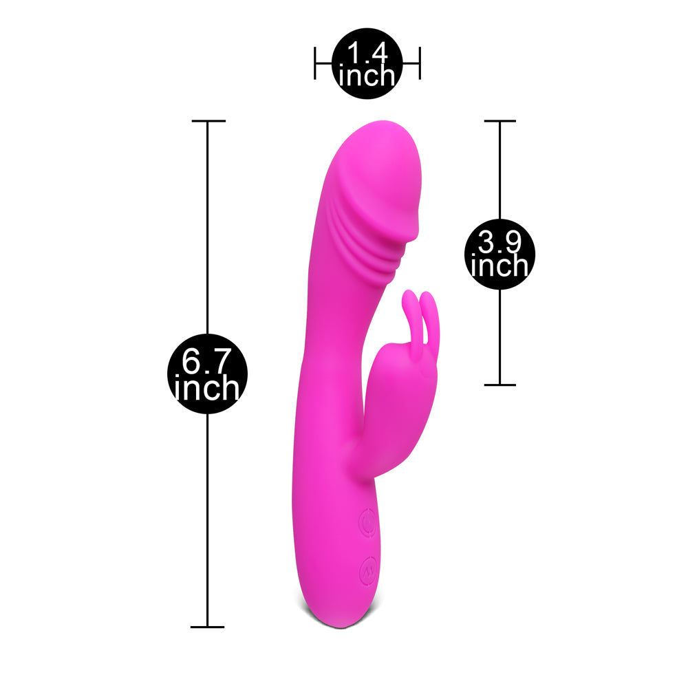 12-Speed Rechargeable Purple Rabbit Vibrator Measurements