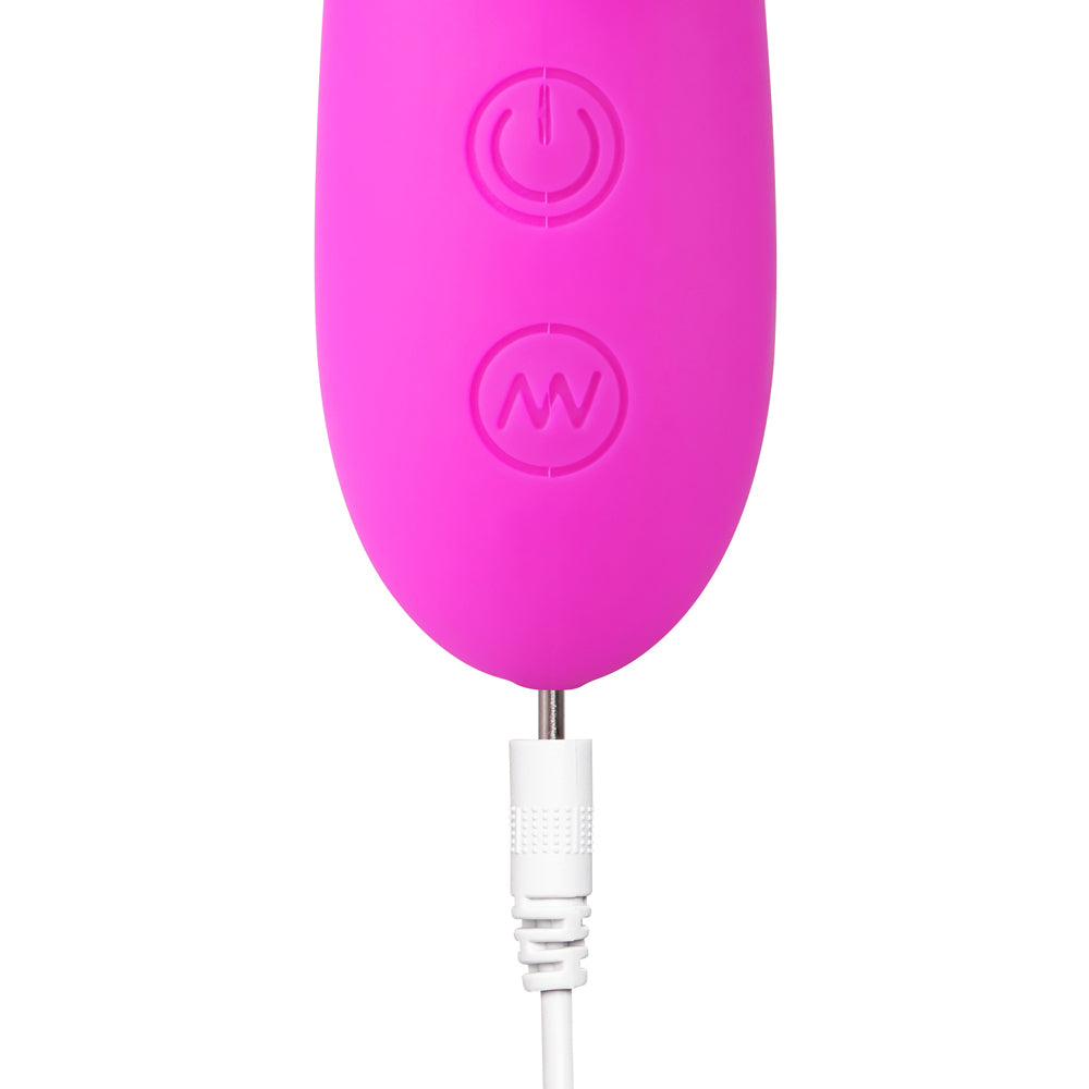 12-Speed Rechargeable Purple Rabbit Vibrator Charging Input