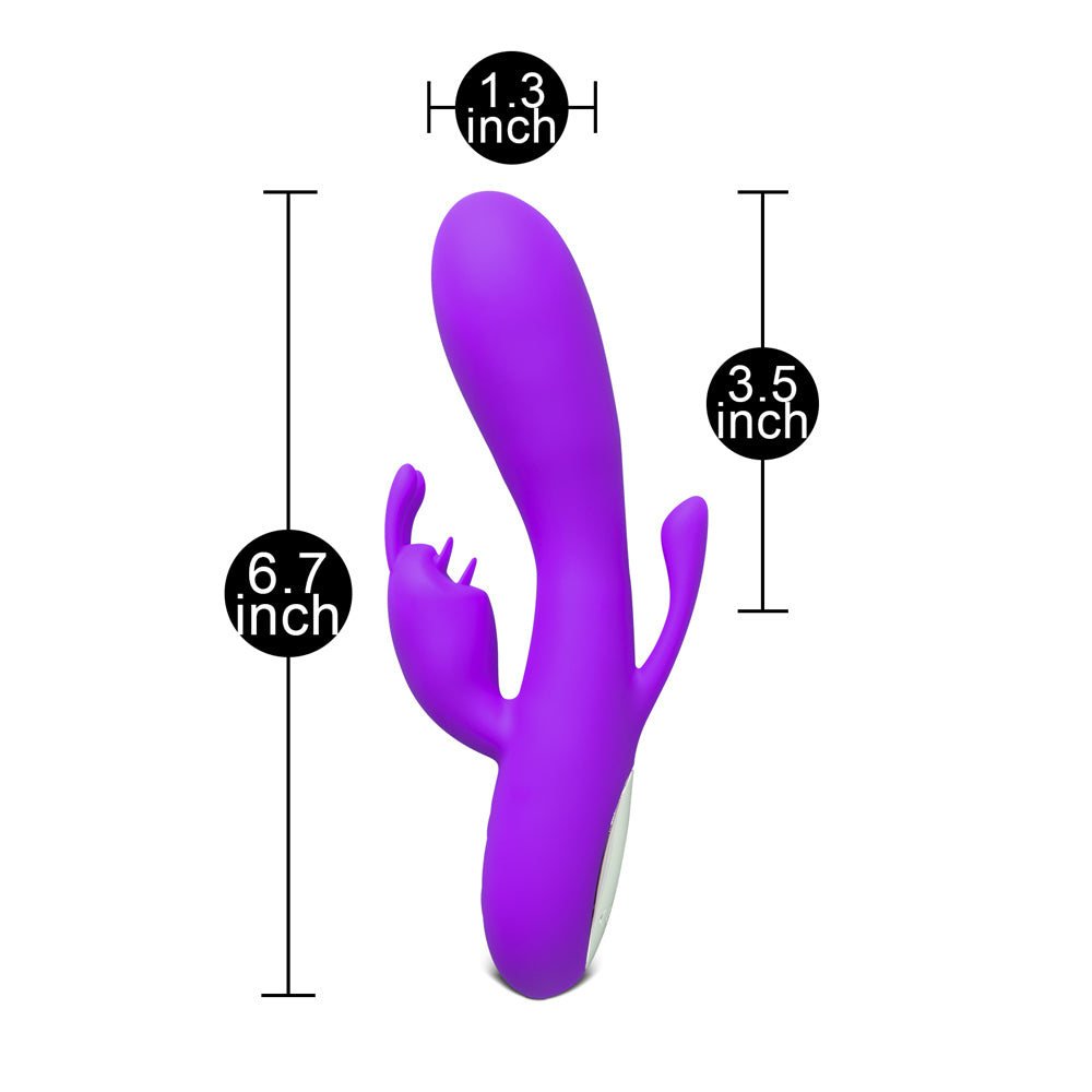 Vibrant Vibes Purple Double Bunny 12 Speed Vibrator