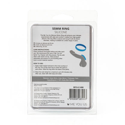 Me You Us Black Silicone 55mm Comfort Ring
