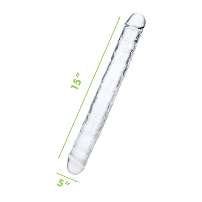 Me You Us Clear Ultra Dual-Ended 15 Inch Dildo