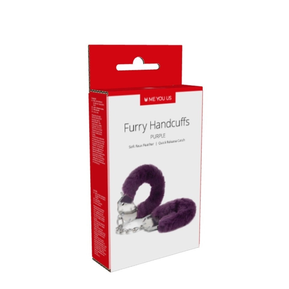 Me You Us Purple Furry Handcuffs BDSM Restraint