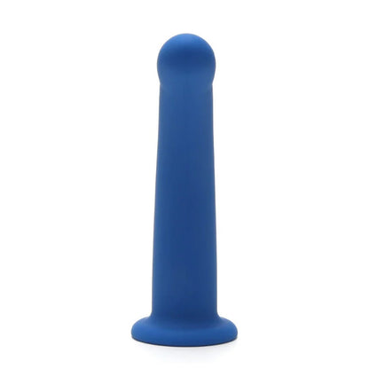 Me You Us Blue Silicone Curved Dildo 6 Inch