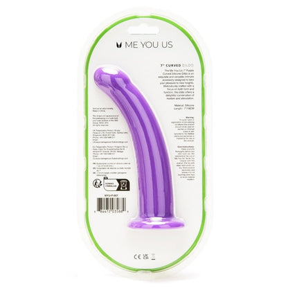 Me You Us Purple Curved 7 Inch Silicone Dildo