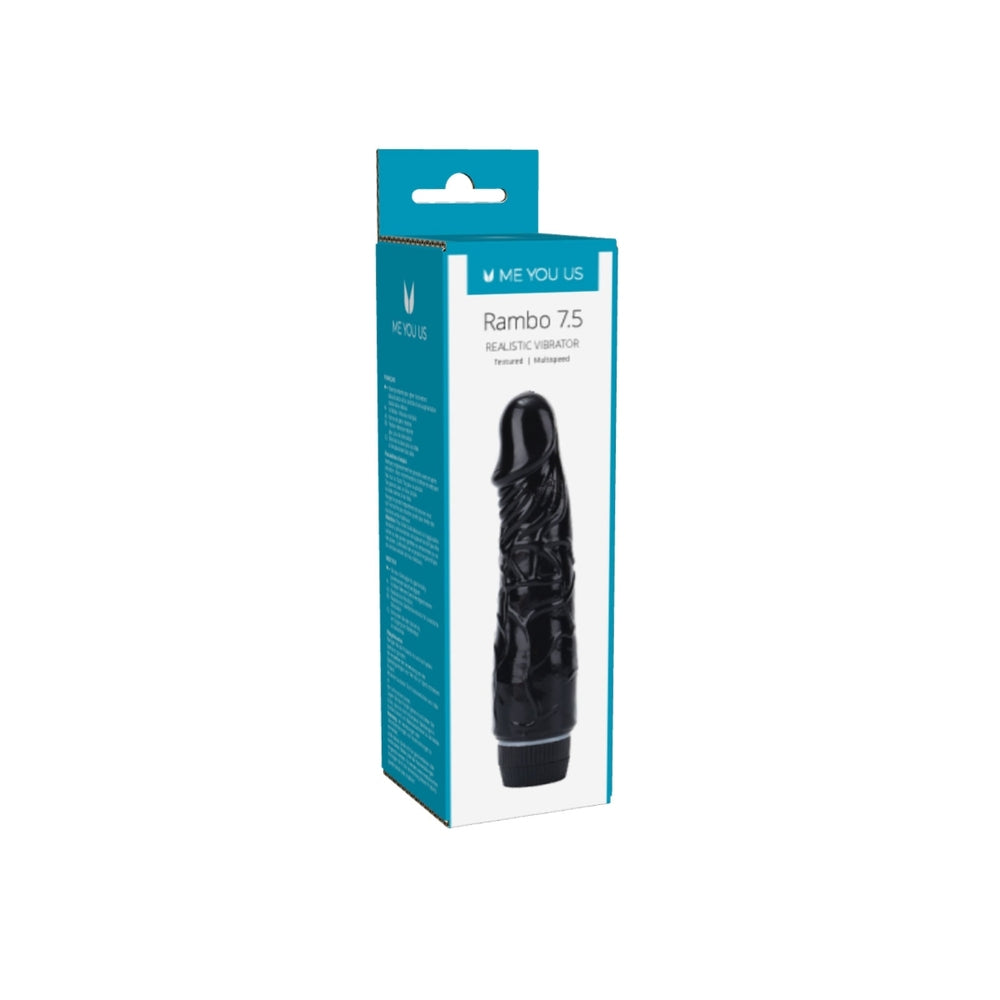 Me You Us Black 7.5 Inch Realistic Vibrator Multi-Speed