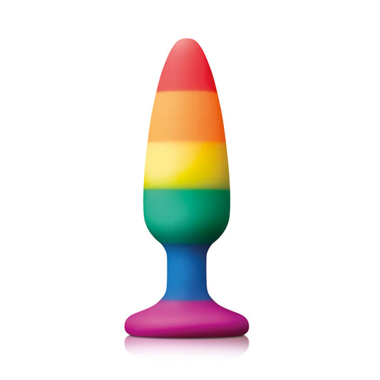 Pride Pleasure Plug Rainbow Medium Silicone Suction Base