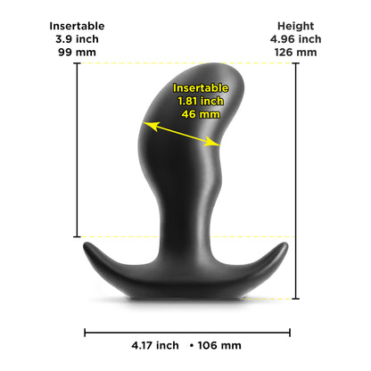Renegade Black Premium Silicone Medium Anal Plug