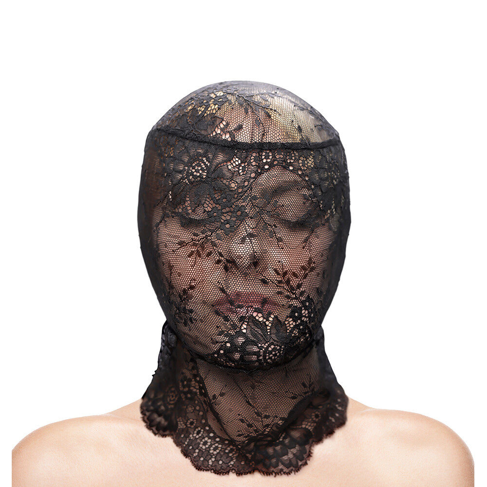 NS Novelties Black Fetish and Fashion Lace Hood

