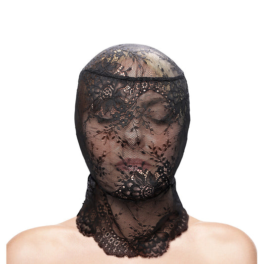 NS Novelties Black Fetish and Fashion Lace Hood


