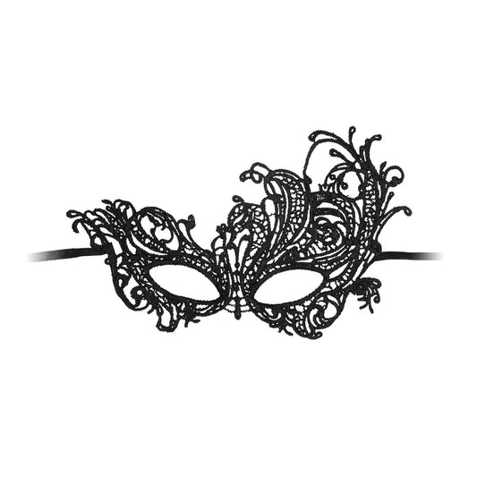 OUCH! Black Lace Masquerade Mask Adjustable Fit