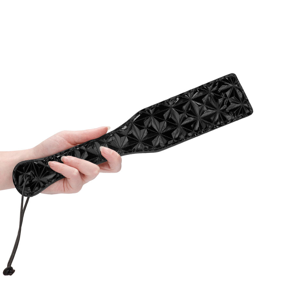 Ouch Black Luxury Paddle for BDSM Diamond Pattern