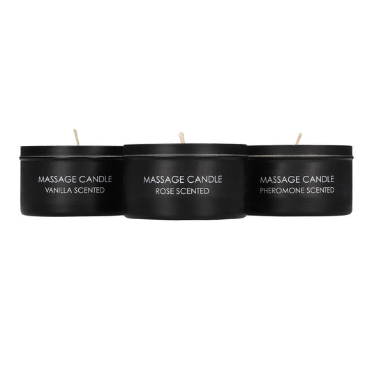 Ouch Black Set of 3 Sensual Massage Candles