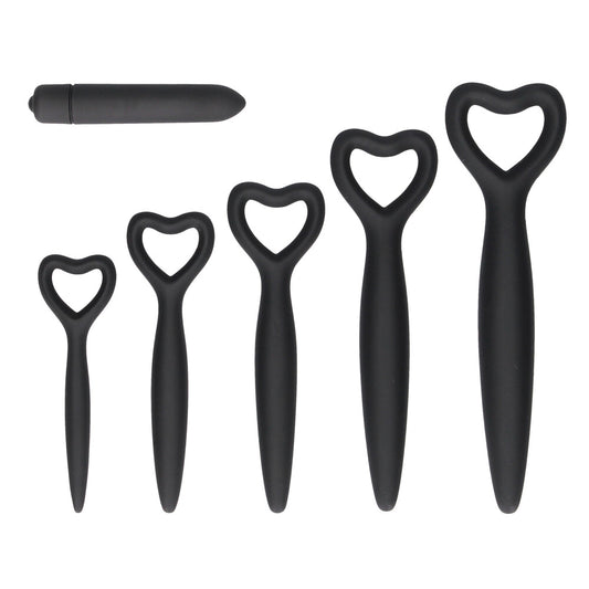 Silicone Bliss Pink Vaginal Dilator Set with Vibrating Bullet