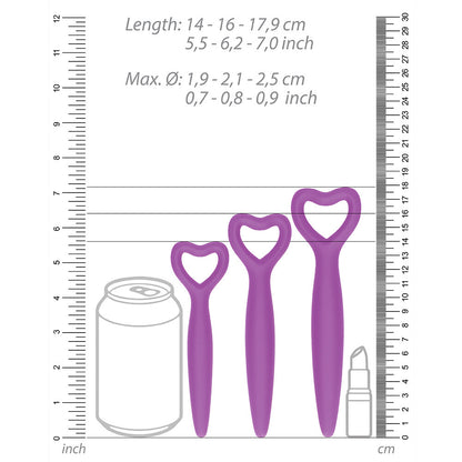 Ouch Purple Silicone Vaginal Dilator Set with Bullet