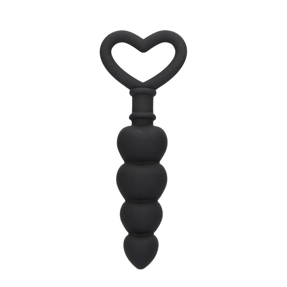 Ouch Silicone Anal Love Beads Black

