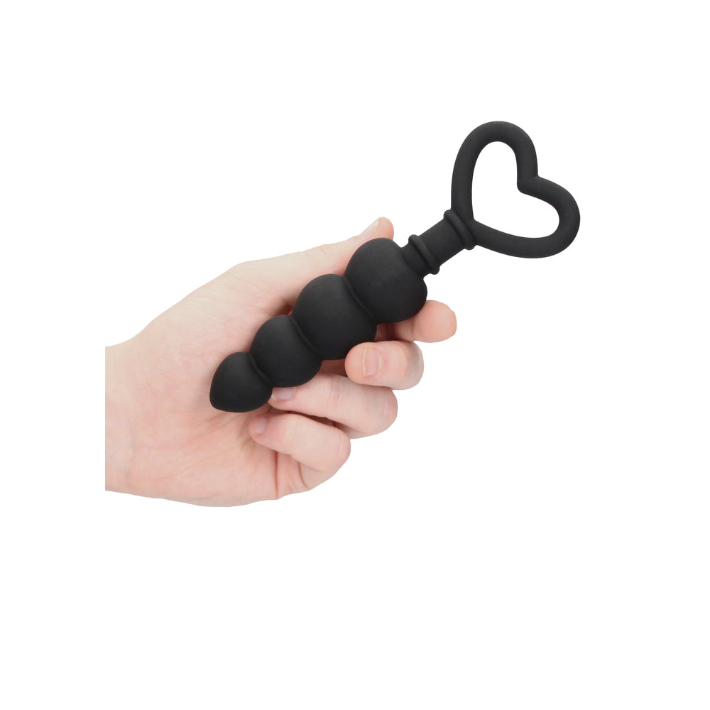 Ouch Silicone Anal Love Beads Black

