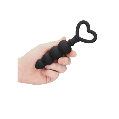 Ouch Silicone Anal Love Beads Black

