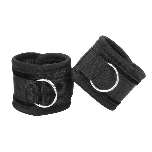 Ouch Black Velvet Velcro Wrist Cuffs for Restraint