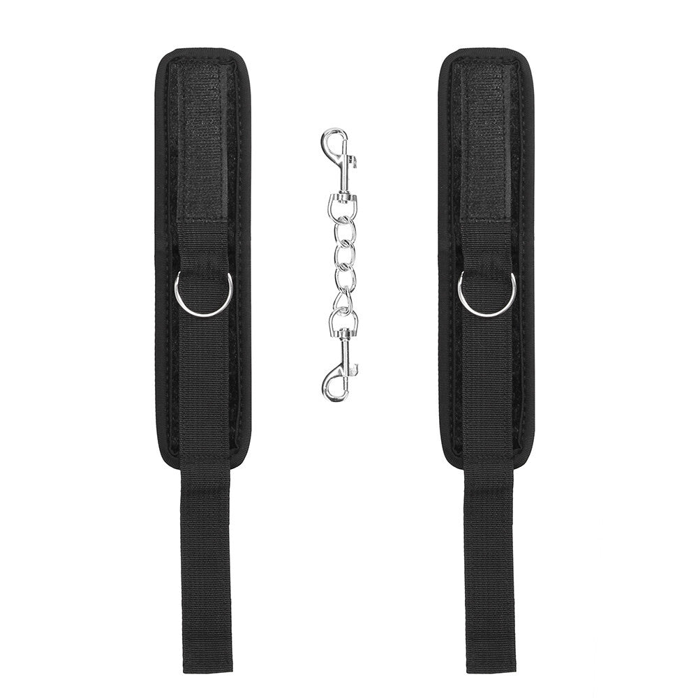 Ouch Black Velvet Velcro Wrist Cuffs for Restraint