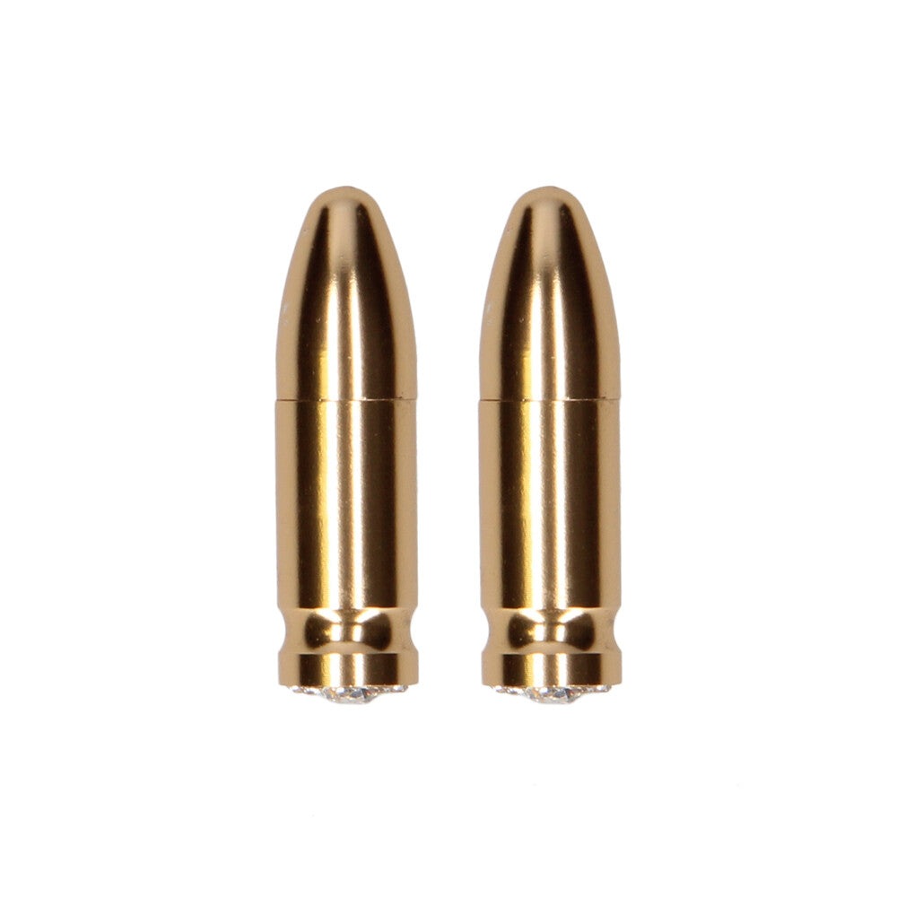 Ouch Gold Magnetic Nipple Clamps with Diamond Bullet