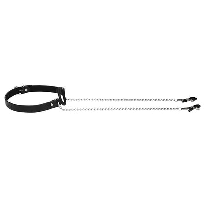 Ouch Black Silicone O Ring Gag with Nipple Clamps
