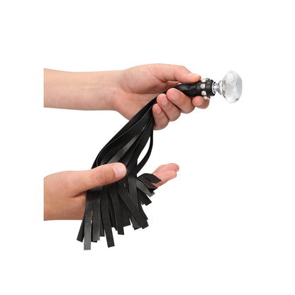 Ouch Glamorous Black Diamond Studded Flogger
