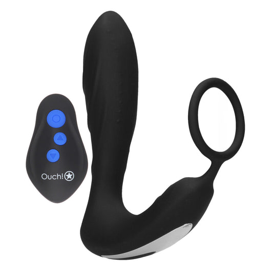 Ouch E Black Stimulation and Vibration Prostate Butt Plug