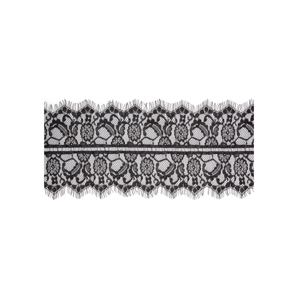 Ouch Black Lace Eye Mask with Straps for Sensory Play